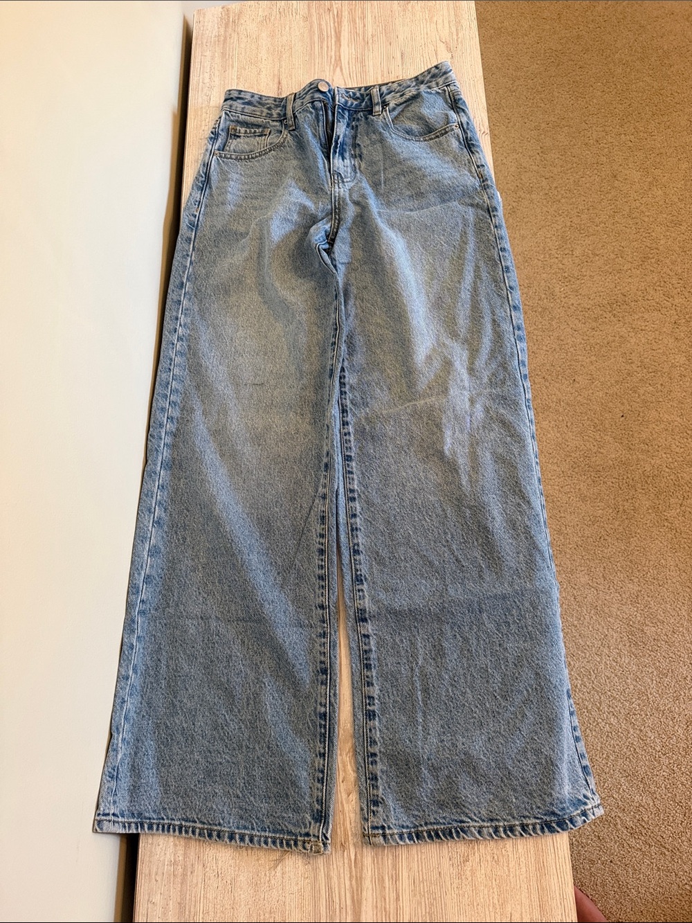 PacSun Light Blue High-Rise Wide Leg Jeans